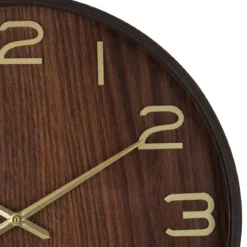 HORLOGE IVANA BOIS MARRON D.38CM