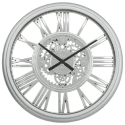 HORLOGE MECANIQUE CHROME RICKY D.40CM