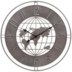 HORLOGE METAL MONDE ISAC D.68CM