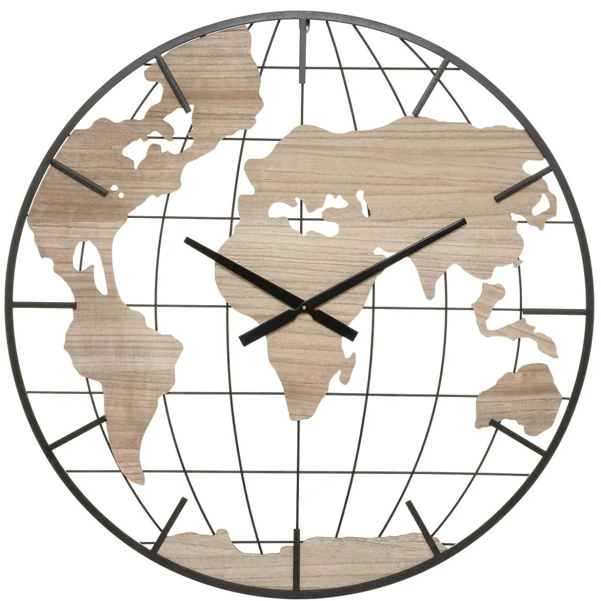 HORLOGE METAL MONDE JAY D.90CM