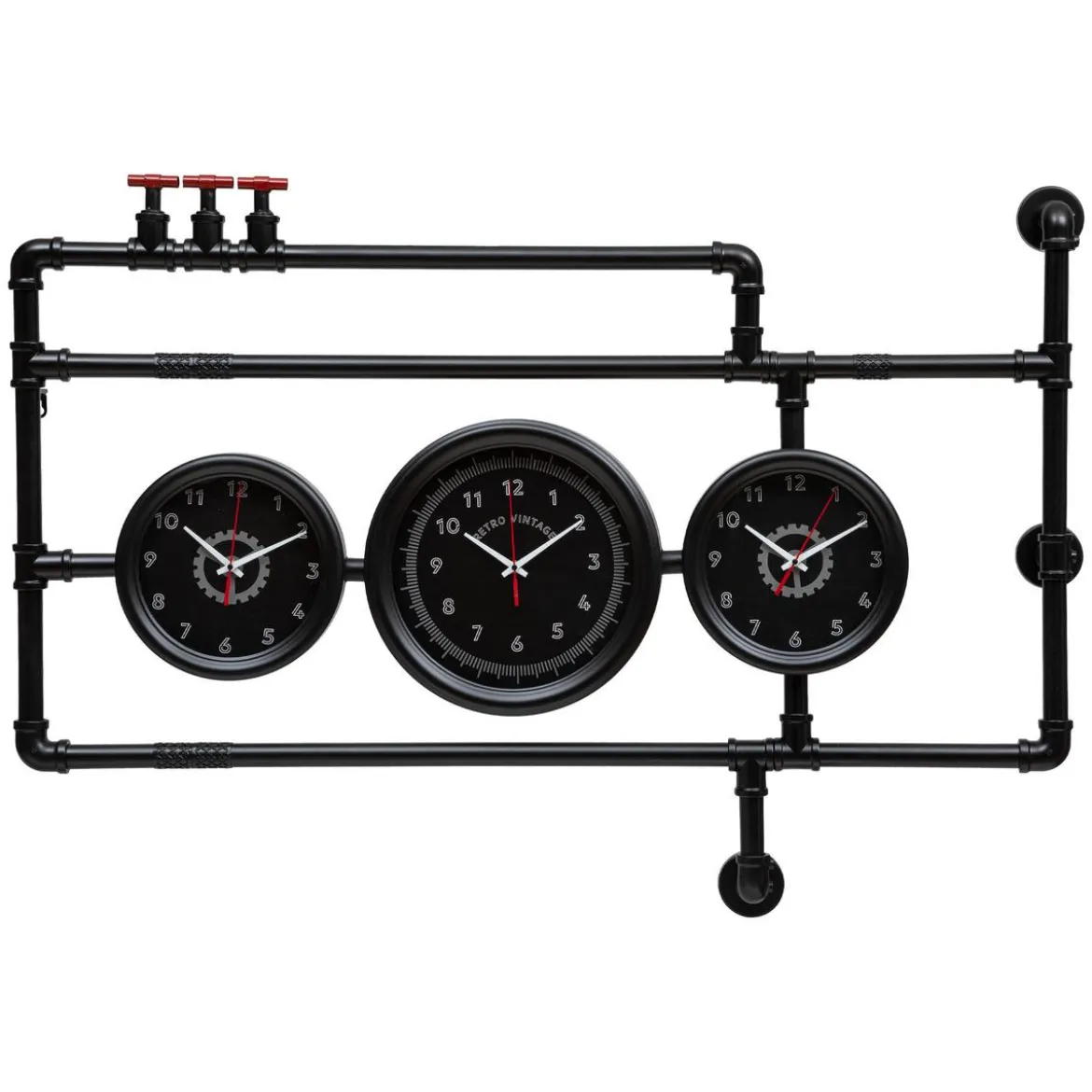 HORLOGE METAL TUYAU DAYA D.110X75CM