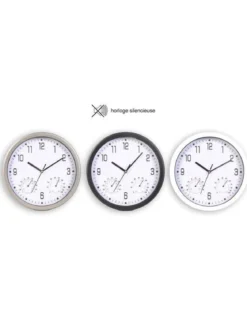 HORLOGE THERMOMETRE HYDROMETRE SILENCIEUSE D.25CM