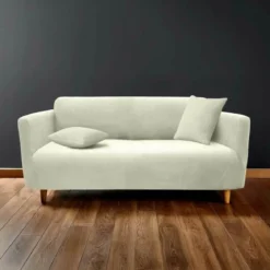 HOUSSE CANAPE 225X245X60CM GAUFRE UNI EXTENS. SACHA BLANC