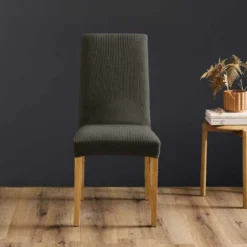 HOUSSE CHAISE 40X40X65CM GAUFRE UNI EXTENS. SACHA ANTHRACITE