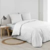 HOUSSE COUETTE 210X200CM MICROFIBRE BLANC