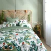 HOUSSE COUETTE 260X240CM PERCALE ARUPANA VERT
