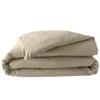 HOUSSE COUETTE 260X240CM PERCALE UNI 78 FILS SABLE
