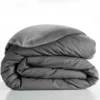 HOUSSE COUETTE 260X240CM UNI 57 FILS LINA ANTHRACITE