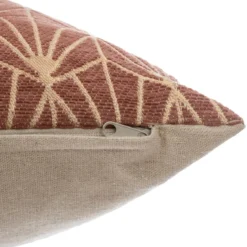 HOUSSE COUSSIN CHENILLE ART DECO ROSE 40X40CM