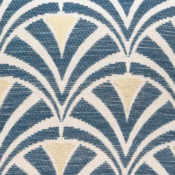 HOUSSE COUSSIN CHENILLE ART DECO BLEU 40X40CM
