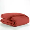 HOUSSE DE COUETTE 140X200CM UNI 57 FILS LINA TERRACOTTA