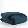 HOUSSE DE COUETTE 140X200CM UNI 57 FILS LINA BLEU