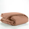 HOUSSE DE COUETTE 140X200CM UNI 57 FILS LINA BLUSH