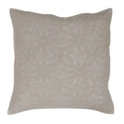 HOUSSE DE COUSSIN 60 X 60 CM FLORETTE TAUPE