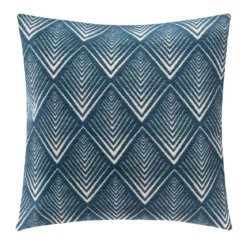 HOUSSE DE COUSSIN CHENILLE GEO BLEU 40X40CM
