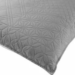 HOUSSE DE COUSSIN ENCART 45X45CM COTTAGE ANTHRACITE BLANC