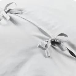 HOUSSE DE COUSSIN ENCART 45X45CM COTTAGE ANTHRACITE BLANC