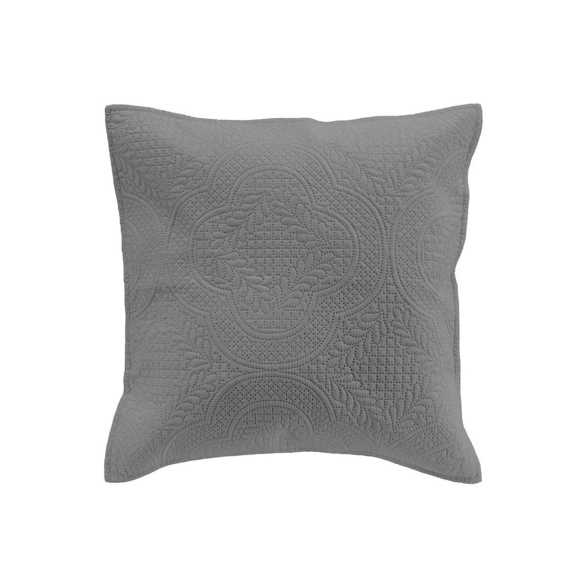 HOUSSE DE COUSSIN ET ENCART 40X40CM ROMANE ANTHRACITE