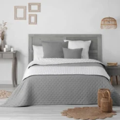 HOUSSE DE COUSSIN ET ENCART 40X40 CM MICROFIBRE BICOLORE