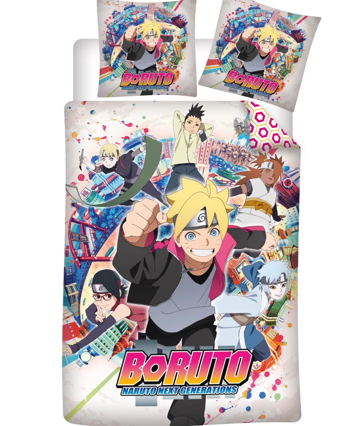 HOUSSE COUETTE 140X200CM ET 63X63CM BORUTO