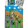 HOUSSE COUETTE 140X200CM ET 63X63CM MINECRAFT