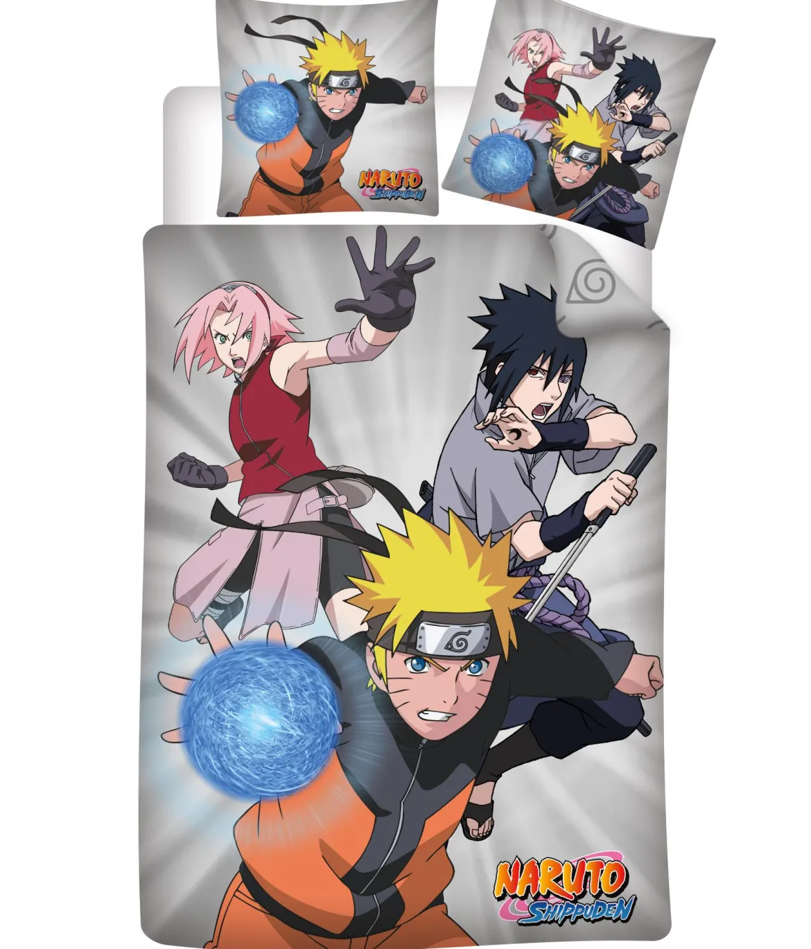 HOUSSE COUETTE 140X200CM ET 63X63CM NARUTO