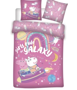 HOUSSE COUETTE 140X200CM ET 63X63CM PEPPA PIG