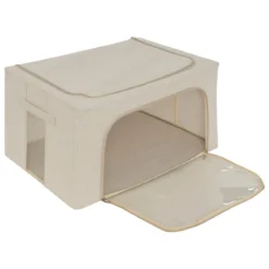 HOUSSE RANGEMENT DOUBLE OUVERTURE DRESSY PLUS BEIGE TAILLE L