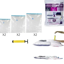 HOUSSE VIDE AIR POMPE X6 PIECES