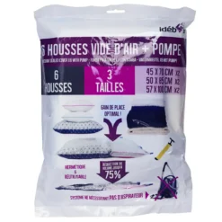 HOUSSE VIDE AIR POMPE X6 PIECES