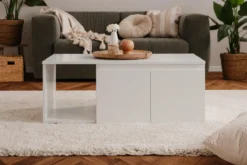 IMAGE TABLE BASSE BLANC 100X40X60CM