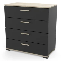 IZZY COMMODE 4 TIROIRS CHENE NOIR