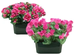 JARDINIERE AZALEES OU CYCLAMENS H.28CM