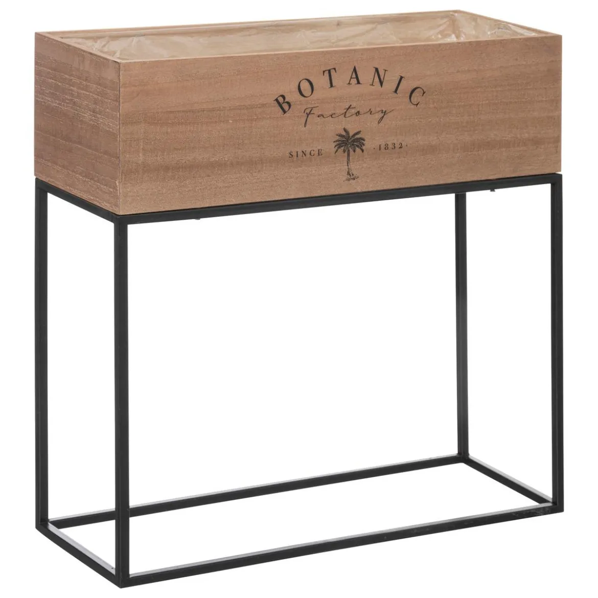 JARDINIERE BOIS METAL BOTANIC D.42X33X14CM