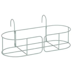 JARDINIERE METAL CELADON AZE L.47CM
