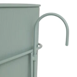 JARDINIERE METAL CELADON AZE L.47CM