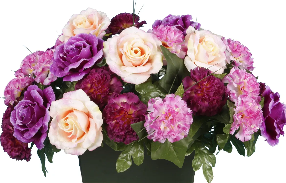 JARDINIERE OEILLET ROSE