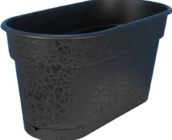JARDINIERE TEREA 40 ET PLATEAU CLIPS NOIR 7.5 L