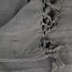 JETE DE LIT EN COTON GRIS 160X220CM