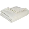 JETE DE LIT EN COTON IVOIRE 230X250CM