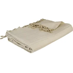 JETE DE LIT EN COTON LIN 160X220CM
