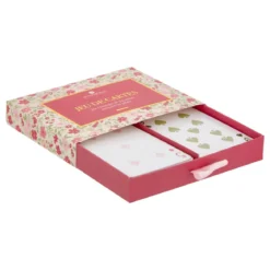 JEU CARTES FLEUR DE ROSE D.12.6X9.5CM