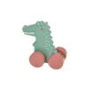 JOUET EVEIL BOIS AVEC ROULETTES 10X5X10CM CROCODILE