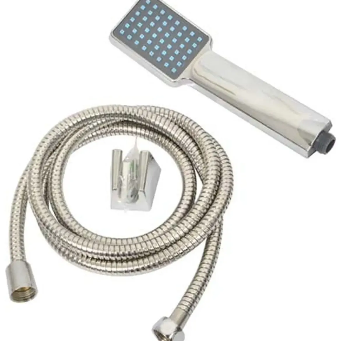 KIT DOUCHETTE 1 FONCTION FORME CARREE FLEXIBLE EXTENSIBLE AC