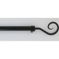 KIT EXT 100 190CM D.19CM EMBOUT CROSSE NOIR LAQUE
