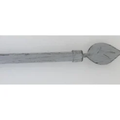 KIT EXT 100 190CM D.19CM EMBOUT FEUILLE ARGENT NOIR
