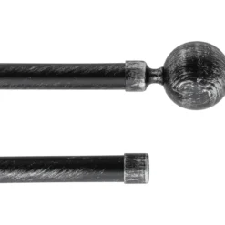 KIT EXT 120 210 CM D19 DOUBLE BARRES EMBOUT PALOMA NOIR ARG