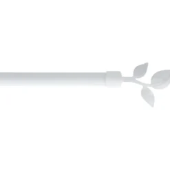 KIT EXT 120 210CM D19 EMBOUT FEUILLE BLANC MAT