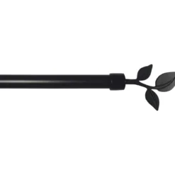 KIT EXT 120 210CM D19 EMBOUT FEUILLE NOIR MAT