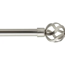 KIT EXT 120 210 CM D16 EMBOUT FLORENCE ARGENT
